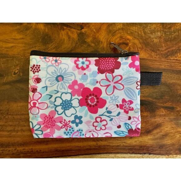 Spring Flower Coin Purse Wallet Makeup Bag Keychain Gift for Her Small Wallet - Picture 3 of 6